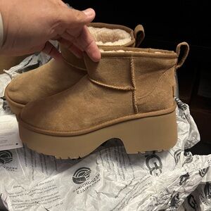 SOLD UGG Brown Platform Winter Boots